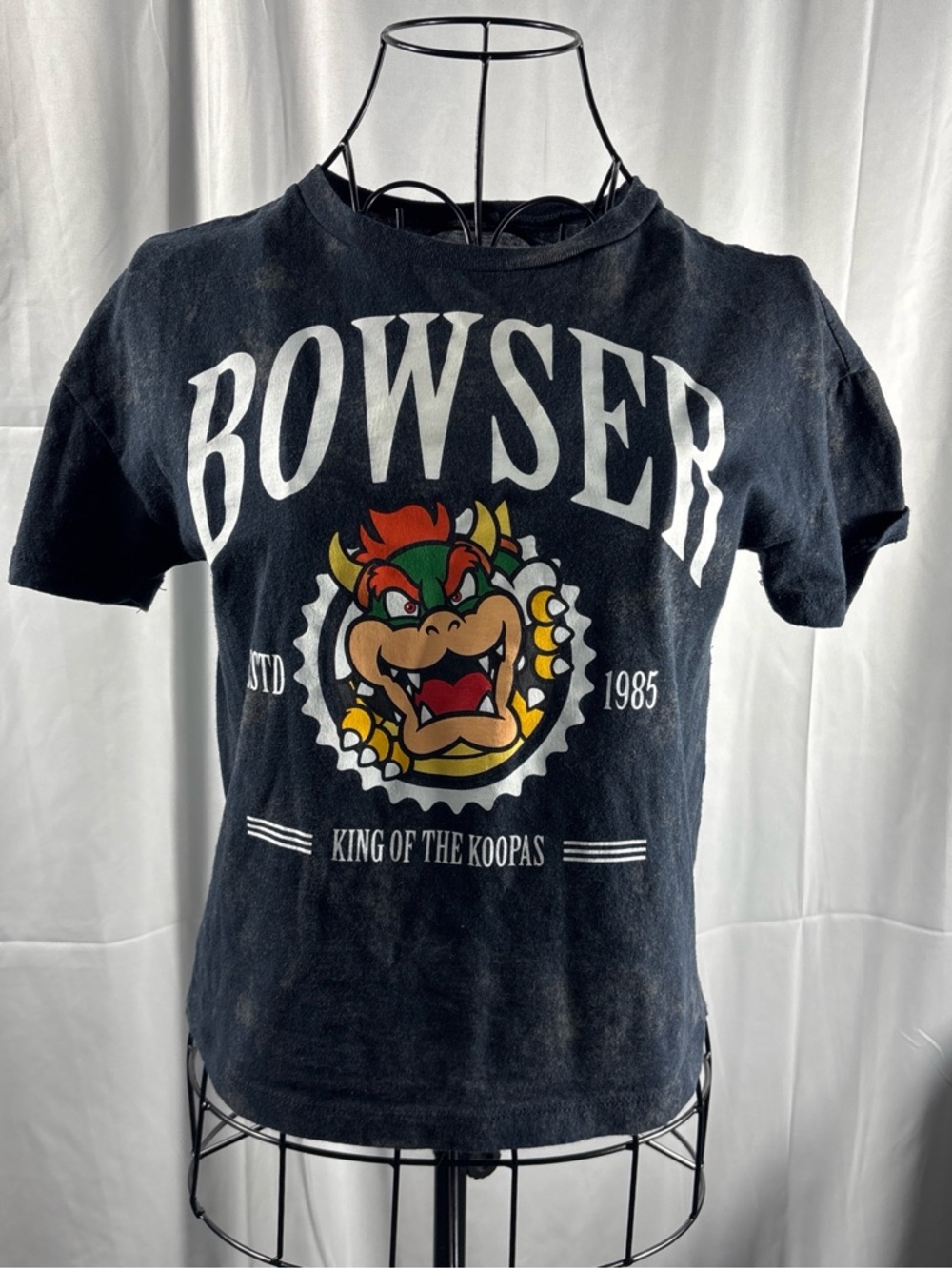 Bowser Black Graphic Short Sleeve Tee
